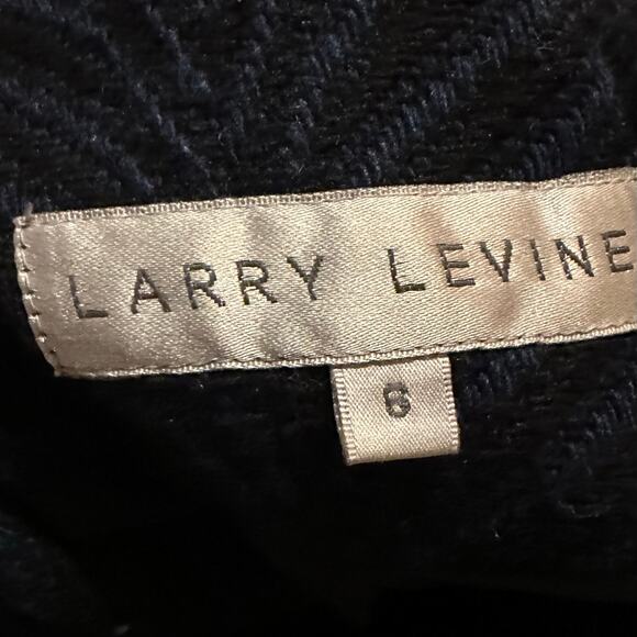 Larry Levine Blue Striped Winter Pea Coat Women's Size 6 - Picture 2 of 7